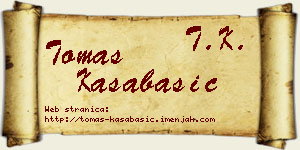 Tomas Kasabašić vizit kartica